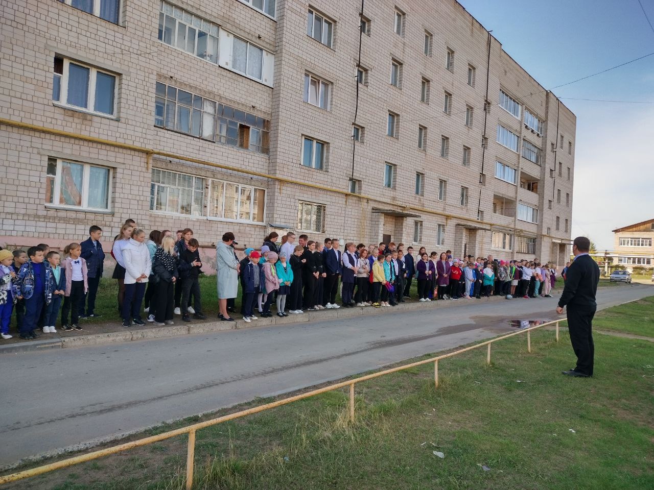 Учебная эвакуация при угрозе взрыва.
